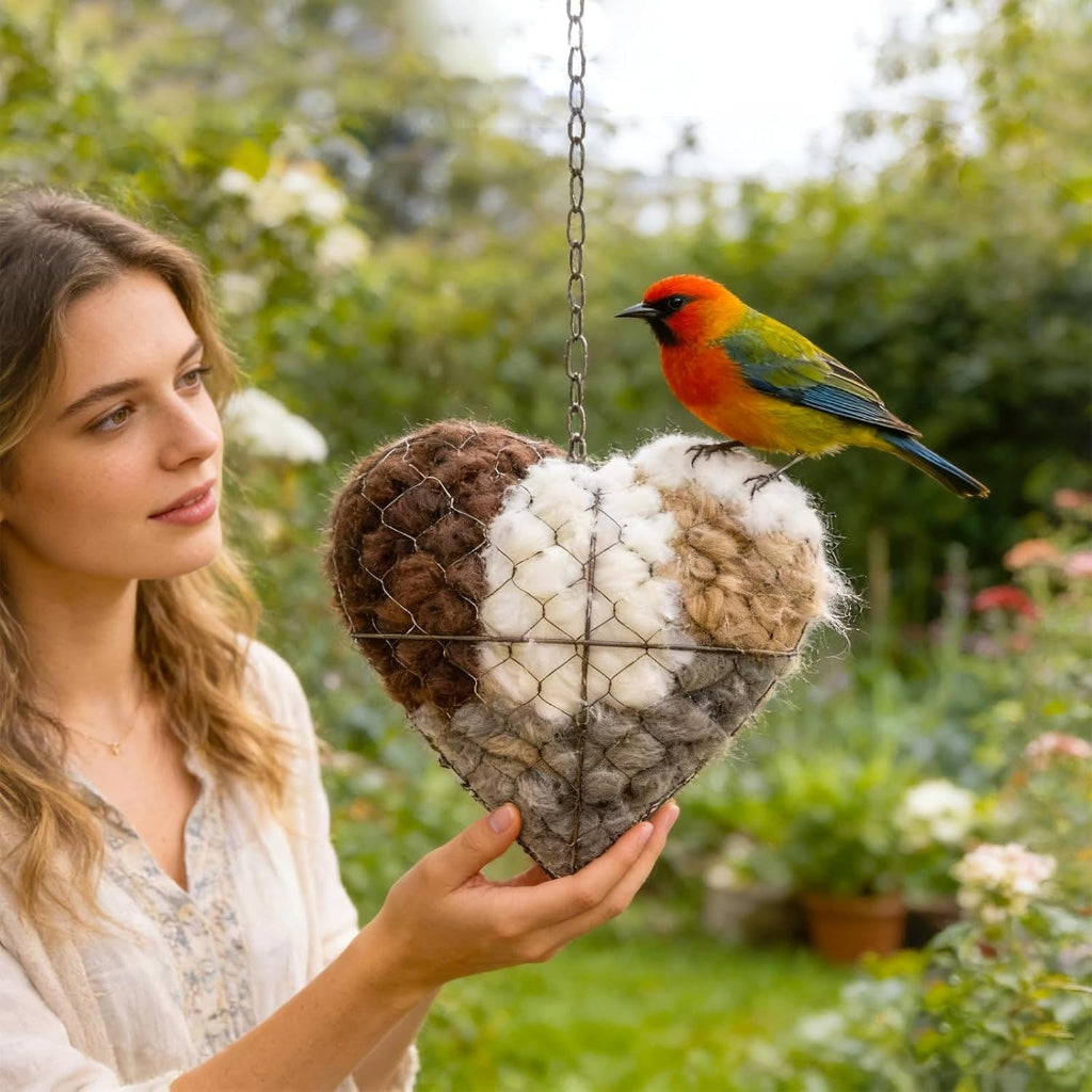 Bird Nesting Material Heart Shape Natural