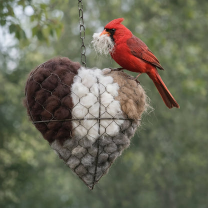 Bird Nesting Material Heart Shape Natural