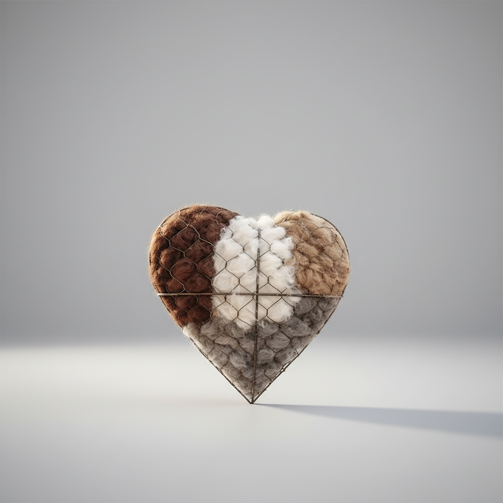 Bird Nesting Material Heart Shape Natural