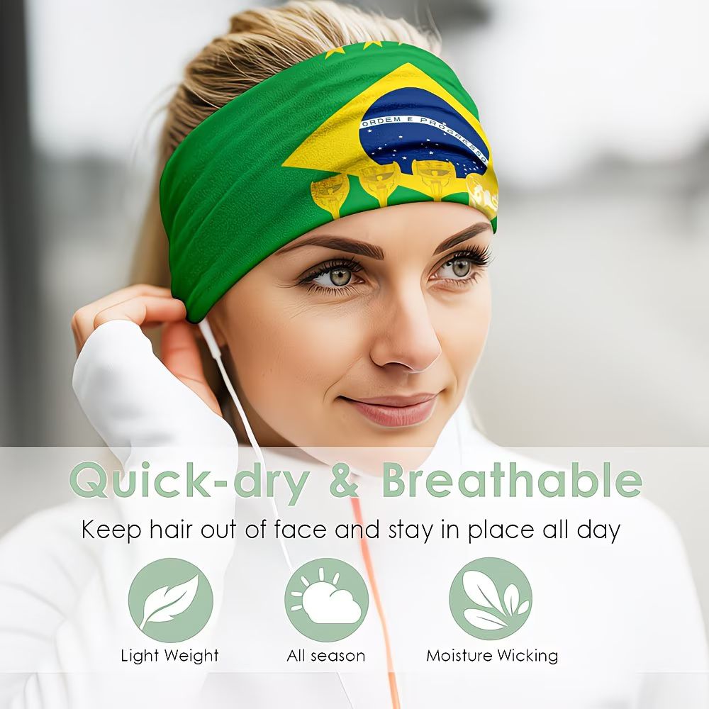 Brazil Flag World Cup Headband Gaiter Face