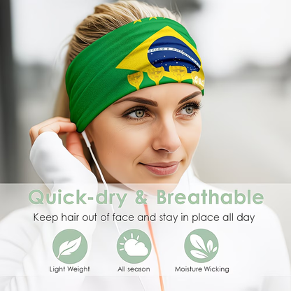 Brazil Flag World Cup Headband Gaiter Face