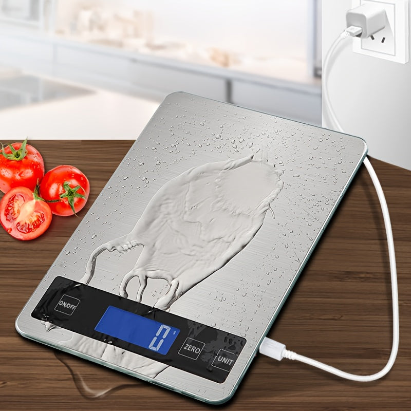 15KG Digital Kitchen Scale USB Rechargeable