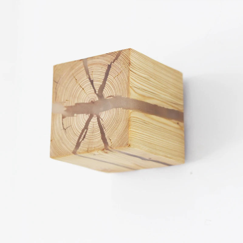 Woodaura Wall Light Hand Carved Solid Wood