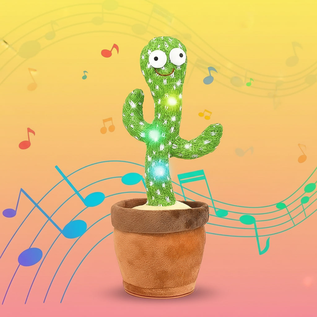 Kids Sing Dance Cactus Toy Talking Plush