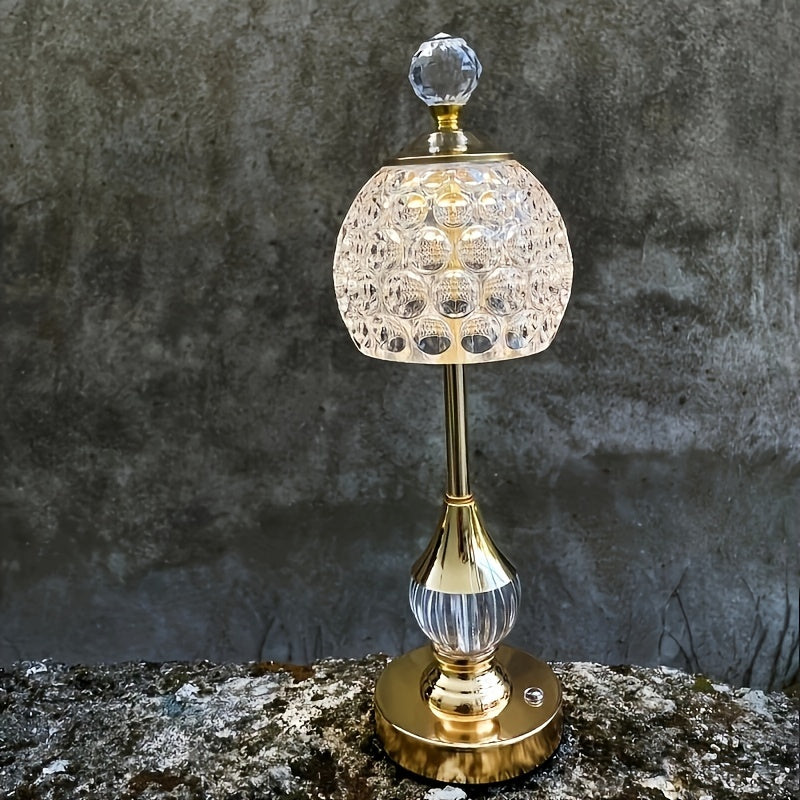 Crystal Touch Table Lamp Rechargeable LED