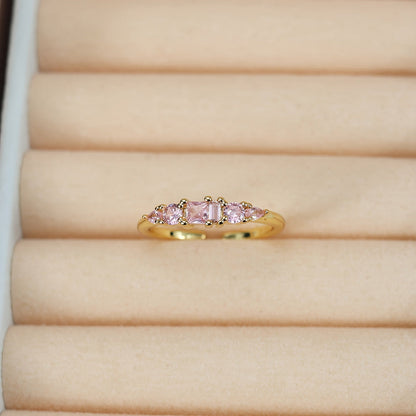 Mothers Day Gold Ring Set Stackable