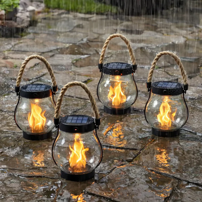 Solar Lantern Outdoor Hanging Light Flame