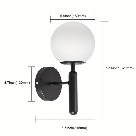 Modern Glass Wall Sconce Elegant Metal