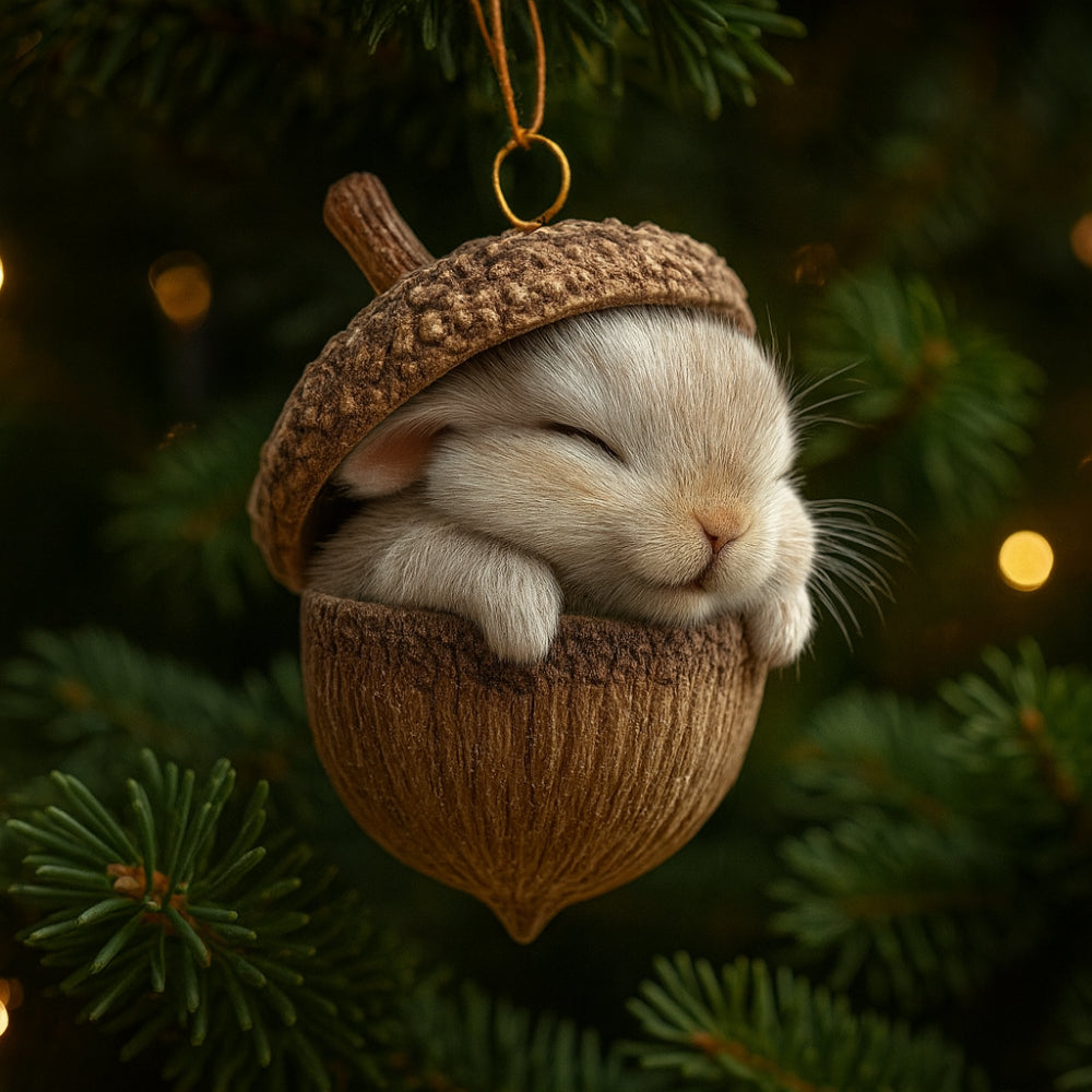 Christmas Ornaments Woodland Animal Acorn