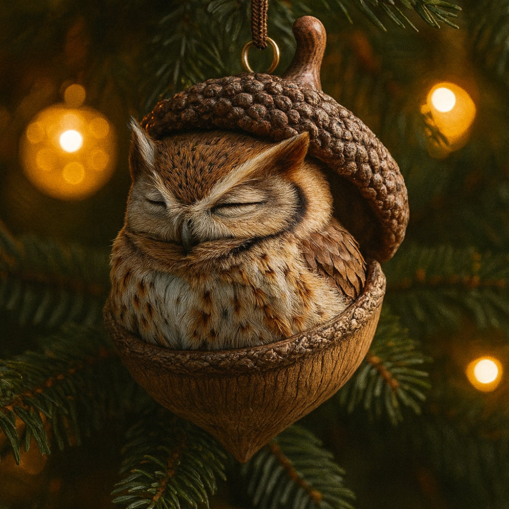 Christmas Ornaments Woodland Animal Acorn