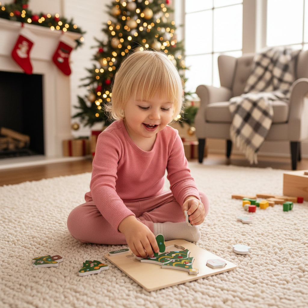 Christmas Puzzle Set Fun Activity Holiday
