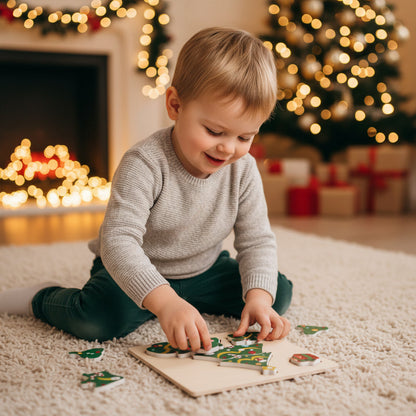 Christmas Puzzle Set Fun Activity Holiday