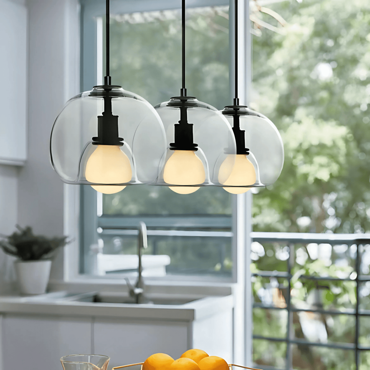 Clyde Glass Pendant Light Modern Handblown