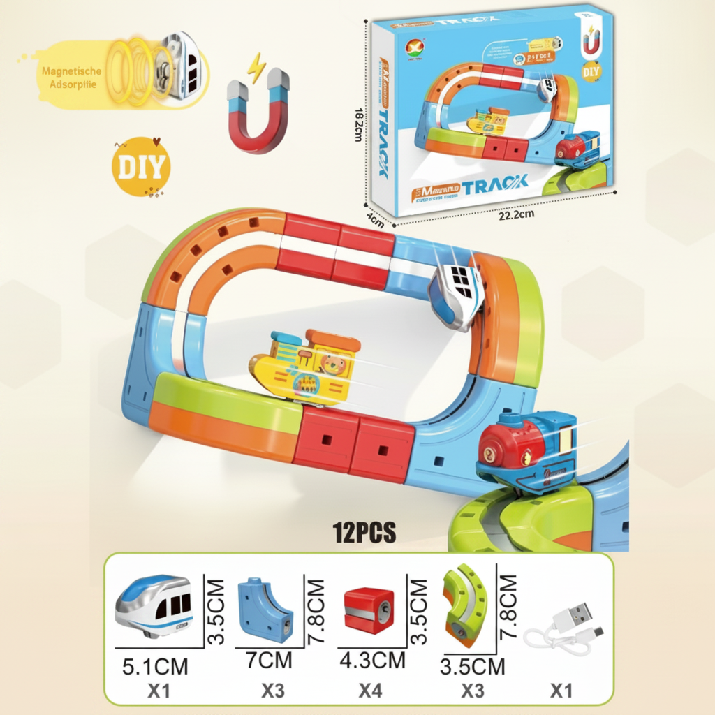 Construction Toy Electric Train Set Magnetic