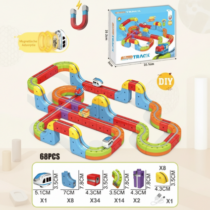 Construction Toy Electric Train Set Magnetic