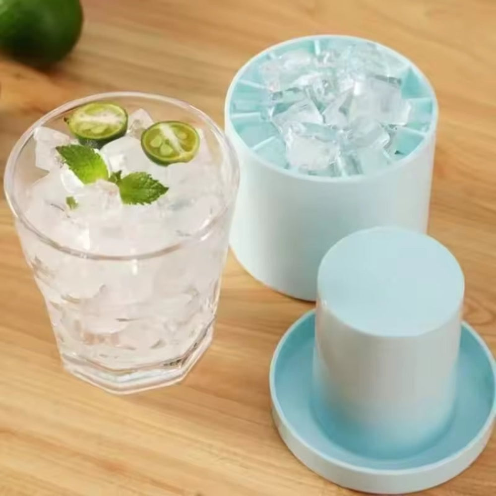 Cooling Silicone Ice Tray Maker Lidded