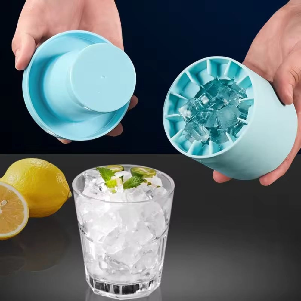 Cooling Silicone Ice Tray Maker Lidded