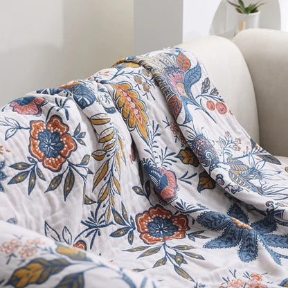 Cooling Sofa Throw Blanket Floral Boho