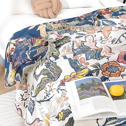 Cooling Sofa Throw Blanket Floral Boho