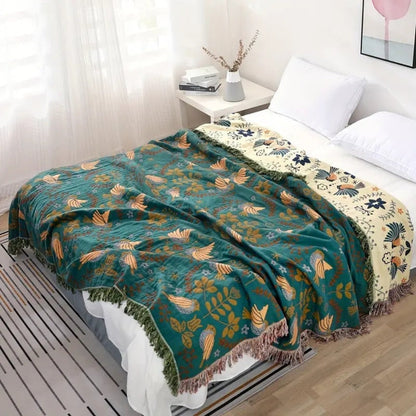 Cooling Throw Blanket Reversible Decorative