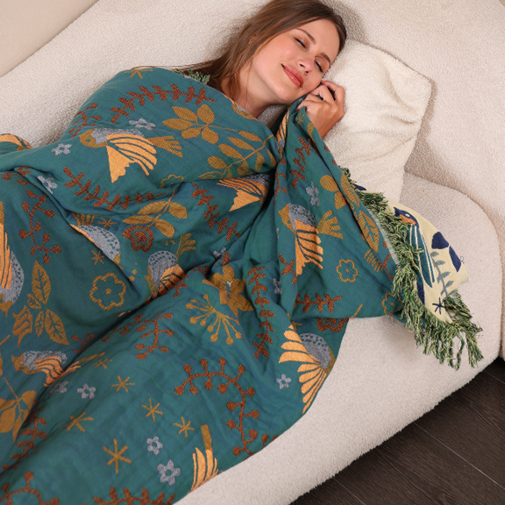 Cooling Throw Blanket Reversible Decorative