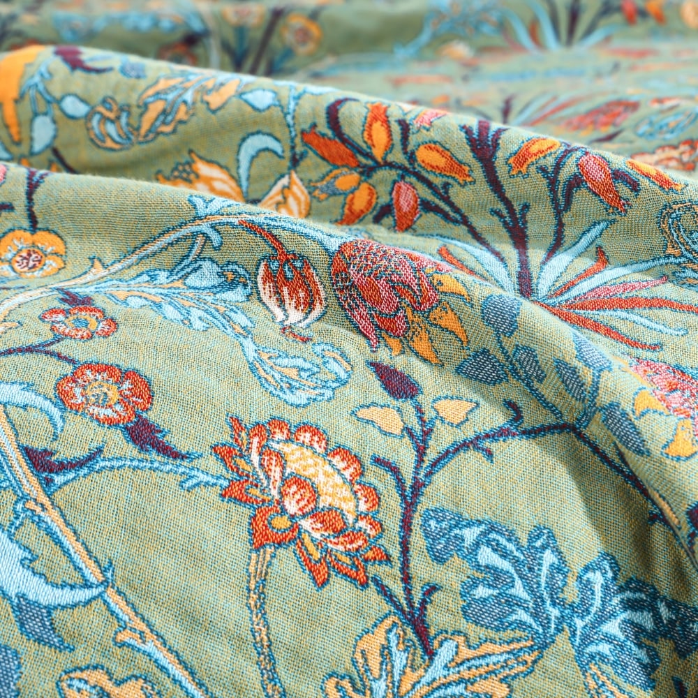Cotton Blanket Reversible Throw Soft Woven
