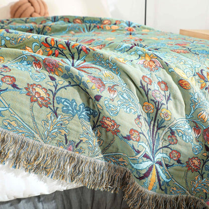Cotton Blanket Reversible Throw Soft Woven