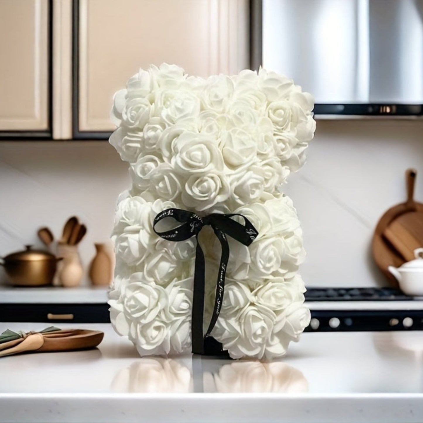 Mothers Day Rose Bear Gift Artificial Flower