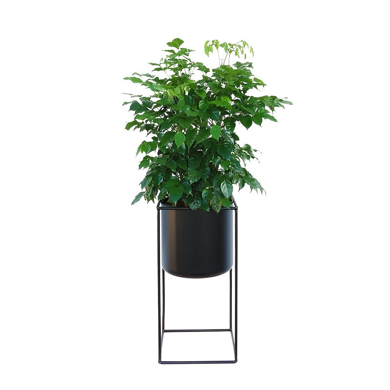 Metal Indoor Plant Stand Modern Black