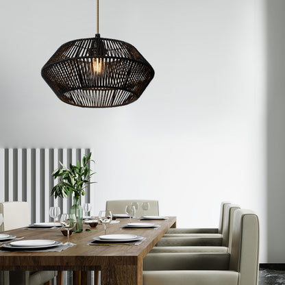Handwoven Paper Rope Pendant Light Shade