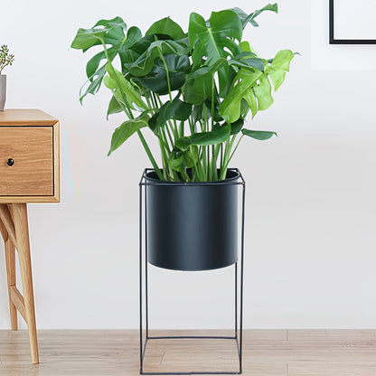 Metal Indoor Plant Stand Modern Black
