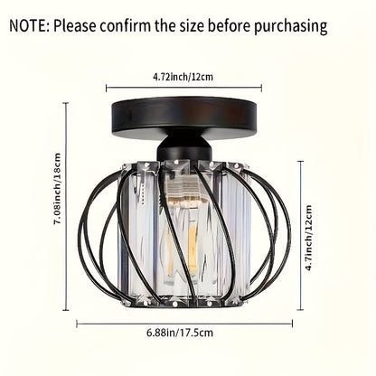 Modern Industrial Cage Ceiling Light Elegant