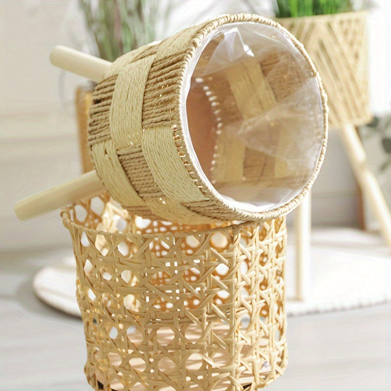 Bohemian Bamboo Woven Flower Stand