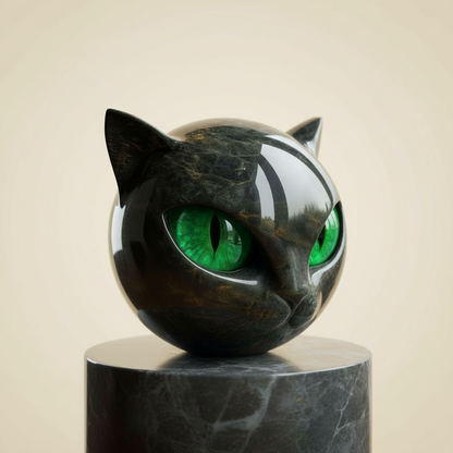 Decorative Cat Sculpture Unique Home Accent