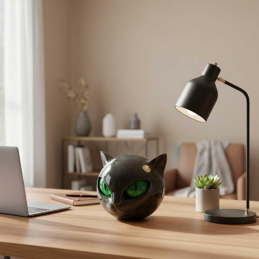 Decorative Cat Sculpture Unique Home Accent