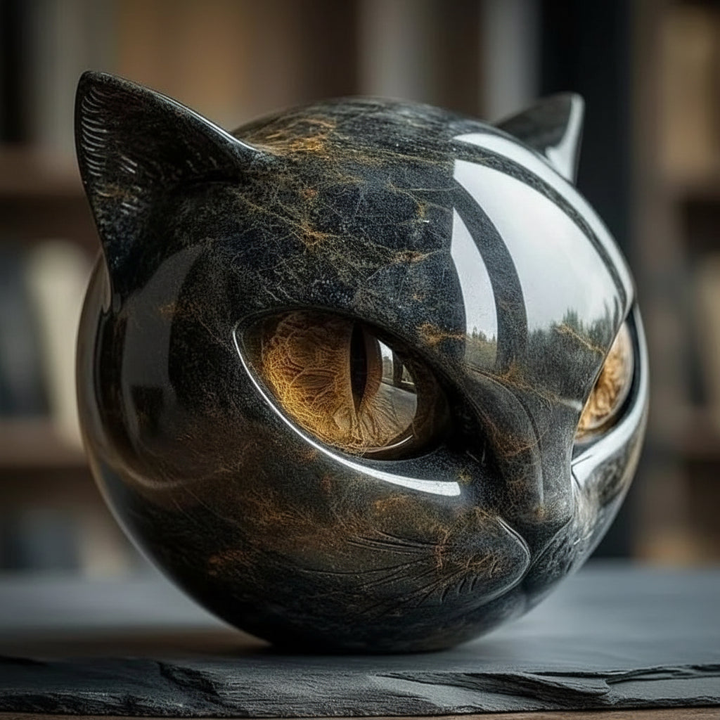 Decorative Cat Sculpture Unique Home Accent