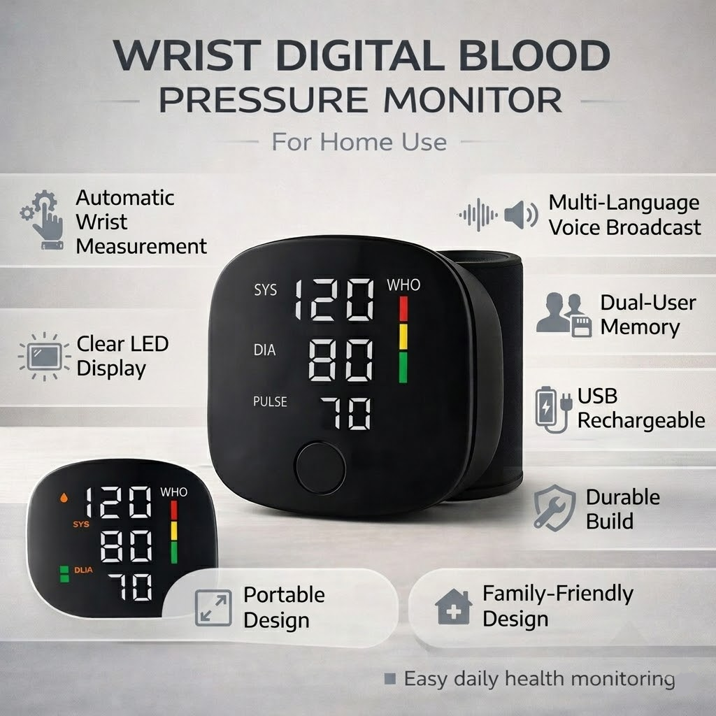 Digital Blood Pressure Monitor Wrist