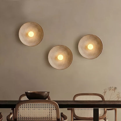 Rustic Wood Wall Sconce Handcrafted LED Wall