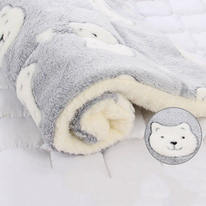Dog Blanket Soft Plush Cozy Pet Throw