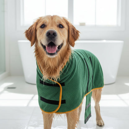 Dog Towel Drying Coat Adjustable Fit Pets
