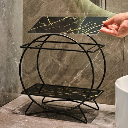 Double Tiered Bathroom Organiser With Cat