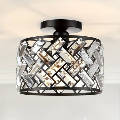 Modern Crystal Semi Flush Mount Ceiling