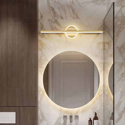 Luxe LED Mirror Wall Light Minimalist Black