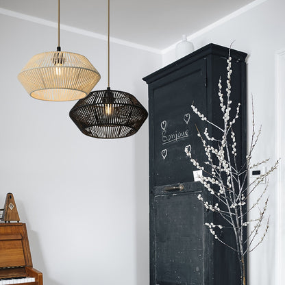 Handwoven Paper Rope Pendant Light Shade