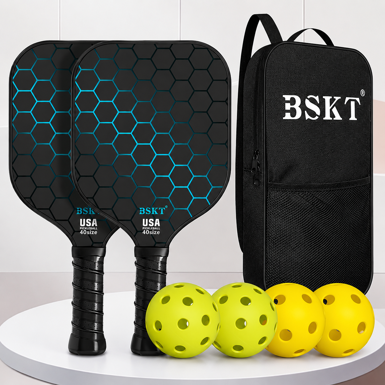 Pickleball Paddle Set Fiberglass Lightweight