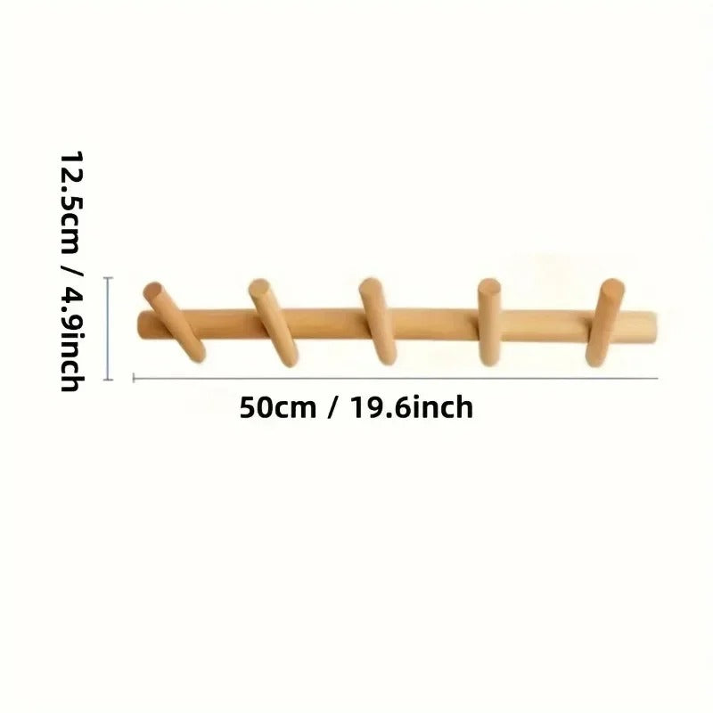 Maeve Wall Rack Solid Oak Organiser