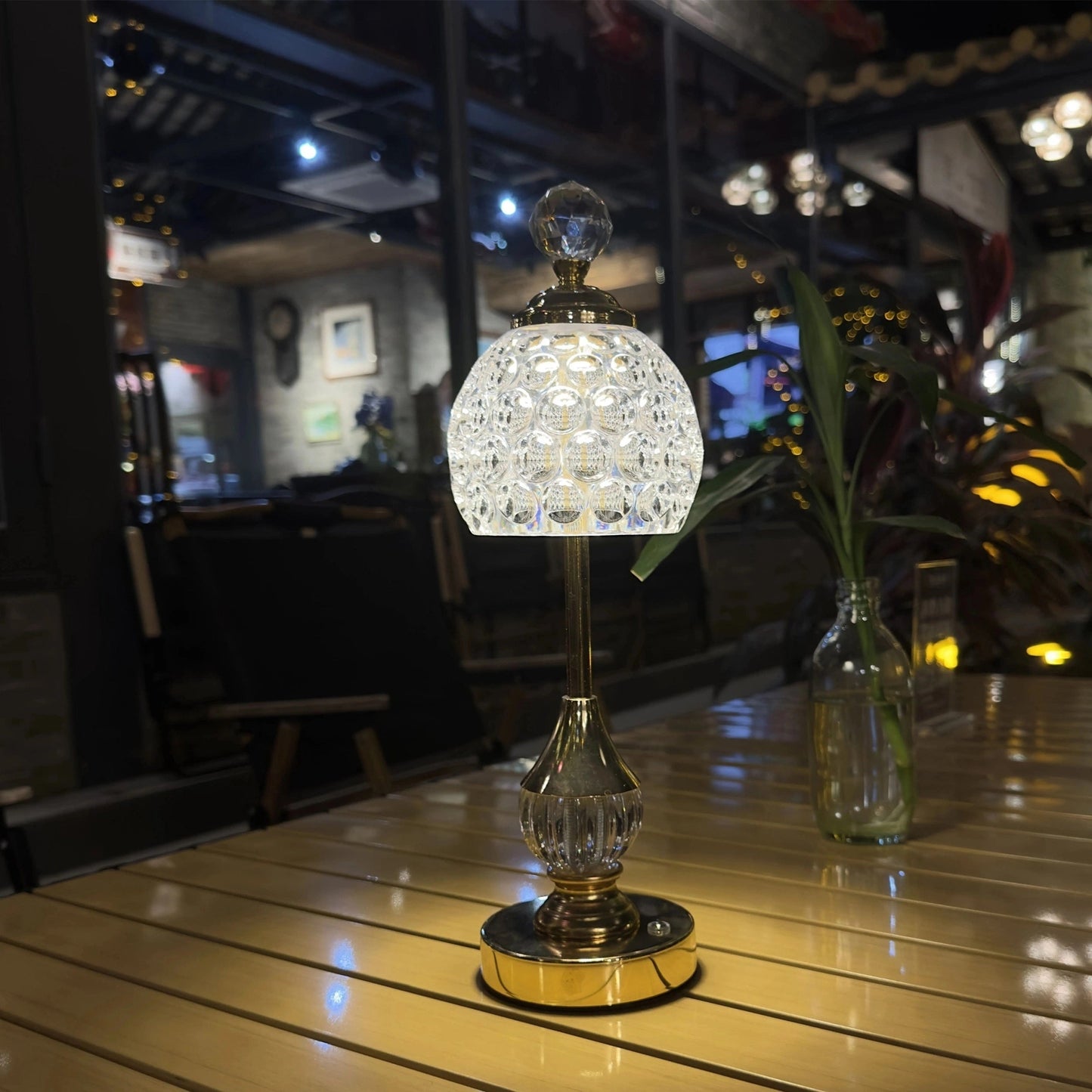 Crystal Touch Table Lamp Rechargeable LED