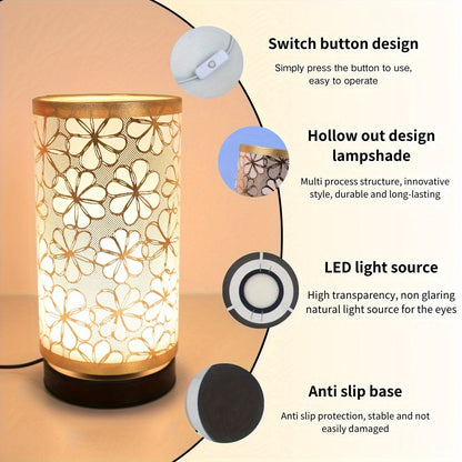 Floral USB Table Lamp Warm Ambient