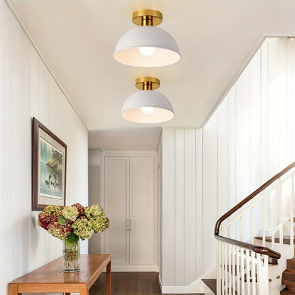 Modern Semi Flush Ceiling Lamp Matte Metal