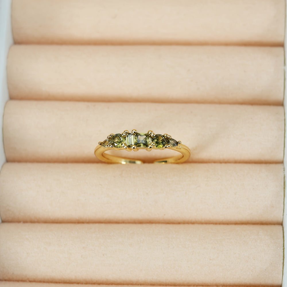 Mothers Day Gold Ring Set Stackable